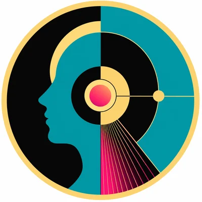 UBIK avatar: a face silhouette in a gold and turquoise circle