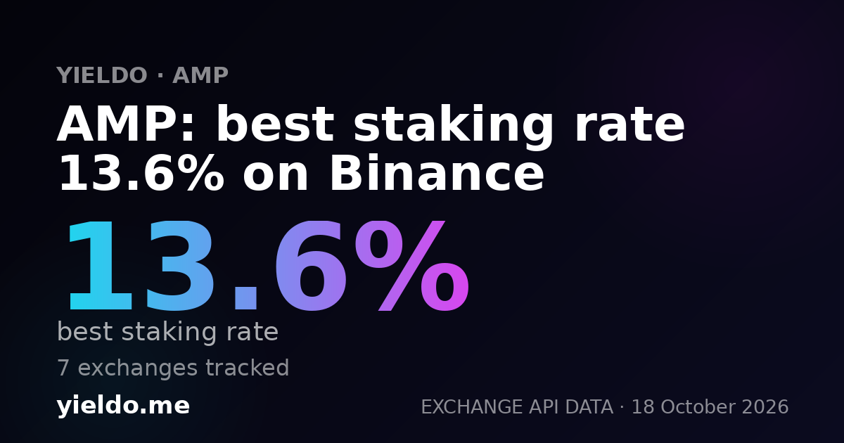 AMP: best staking rate 13.5% on Binance