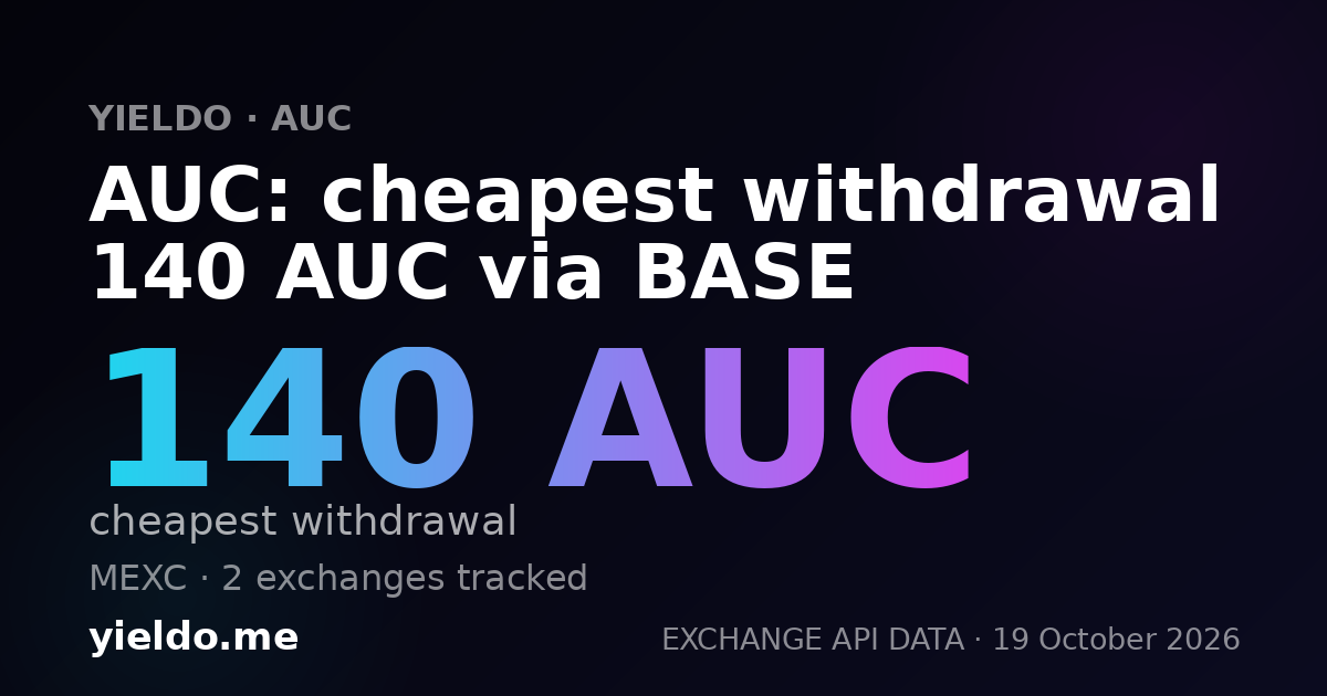 AUC: cheapest withdrawal 140 AUC via BASE