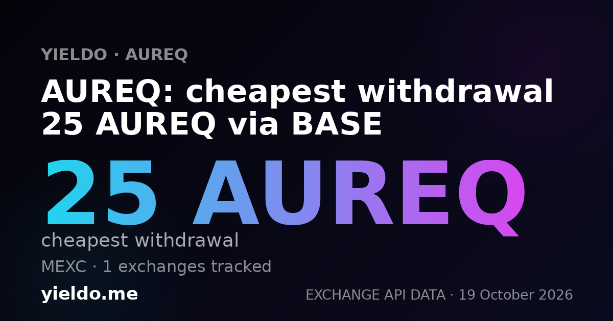 AUREQ: cheapest withdrawal 25 AUREQ via BASE