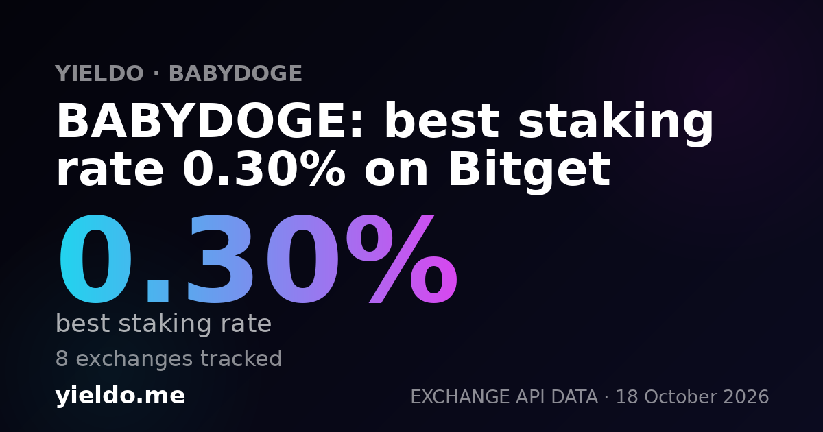 BABYDOGE: best staking rate 0.30% on Bitget