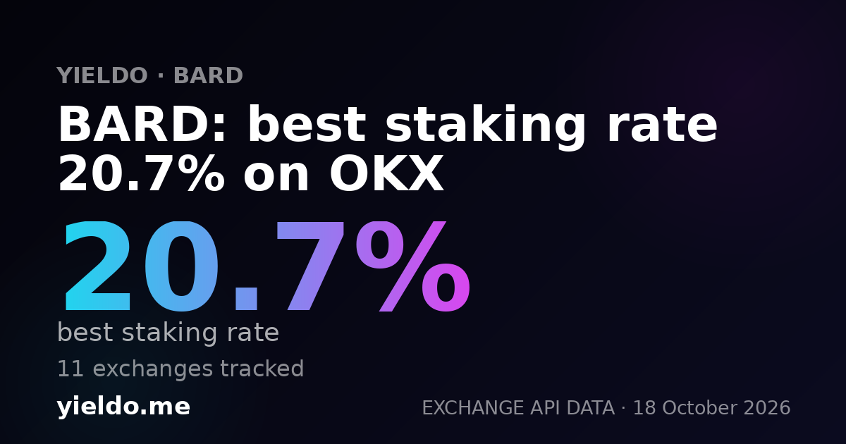 BARD: best staking rate 20.7% on OKX