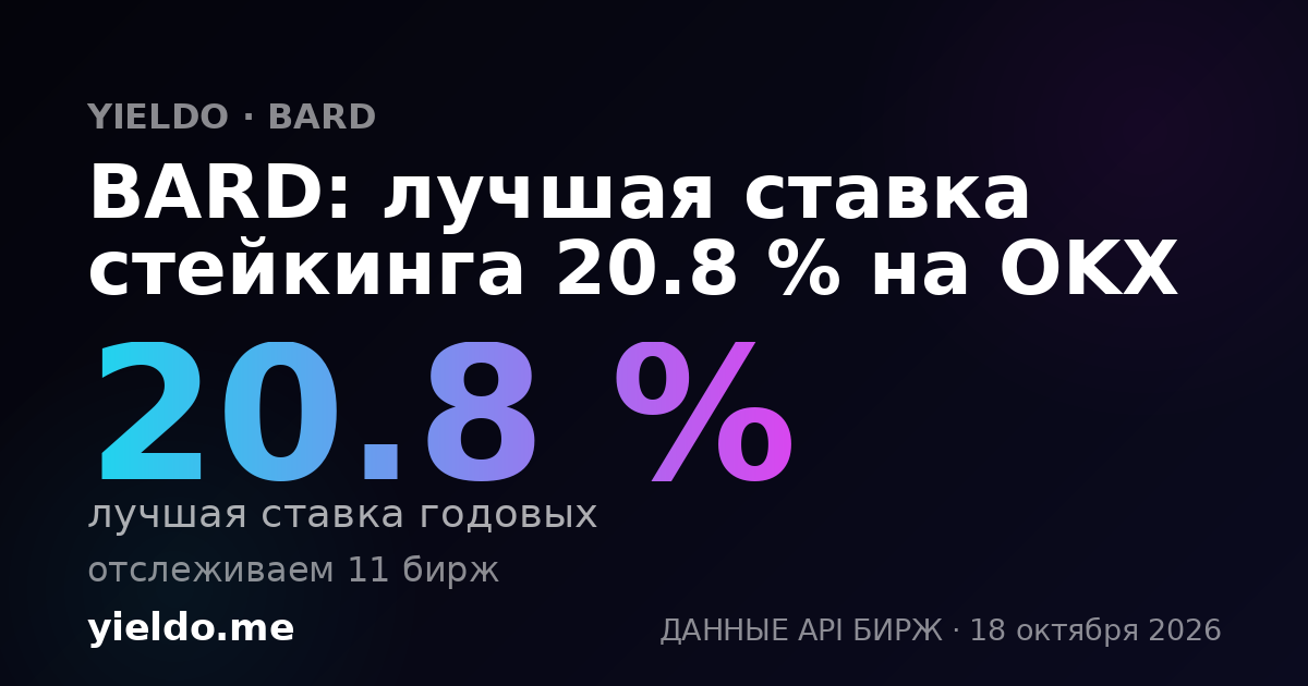 BARD: лучшая ставка стейкинга 20.7 % на OKX