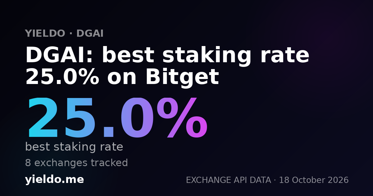 DGAI: best staking rate 25.0% on Bitget