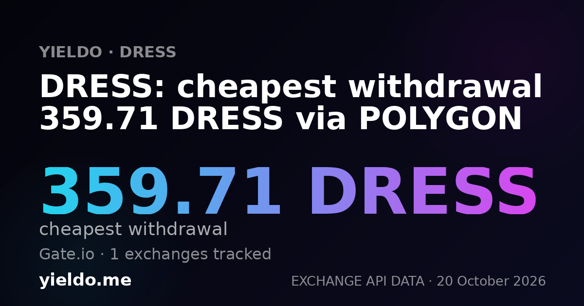 DRESS: cheapest withdrawal 359.71 DRESS via POLYGON