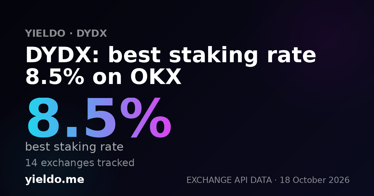 DYDX: best staking rate 8.5% on OKX