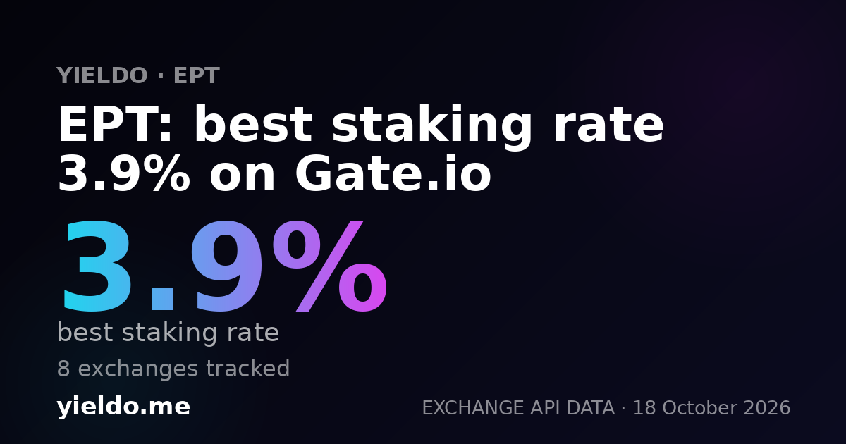 EPT: best staking rate 3.9% on Gate.io