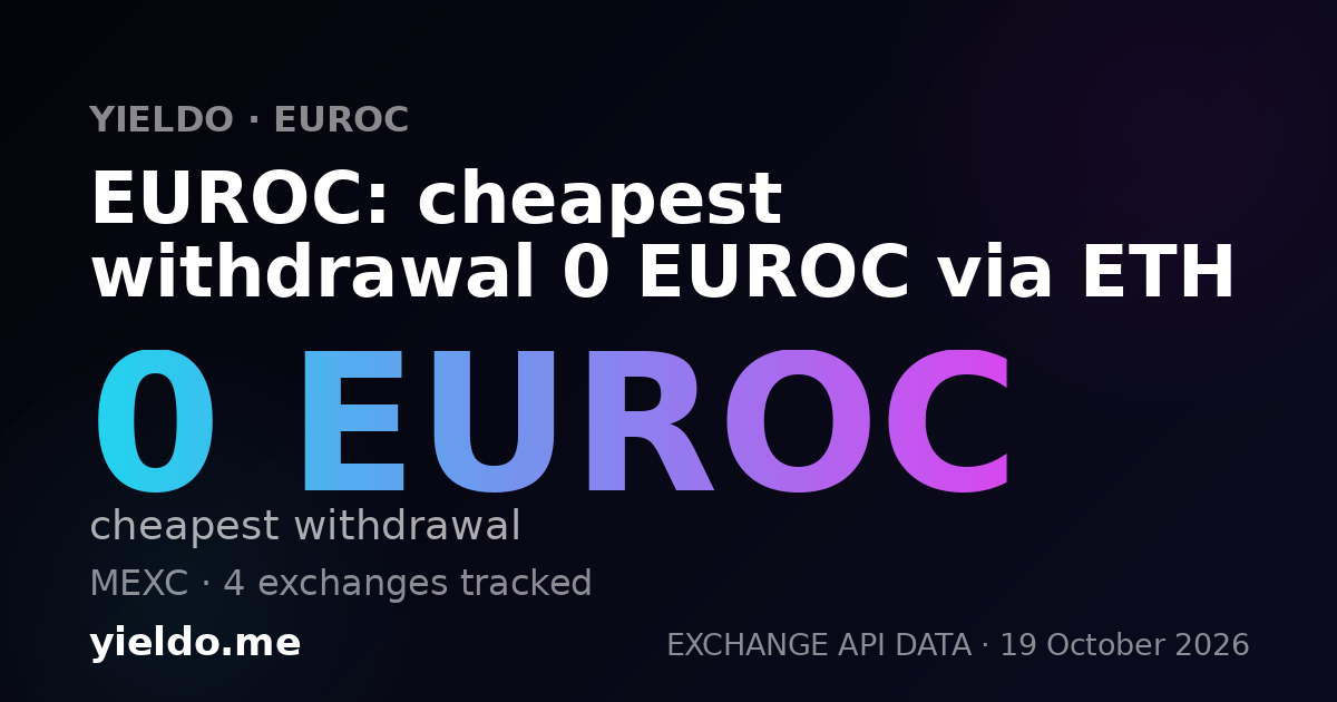 EUROC: cheapest withdrawal 0 EUROC via ETH