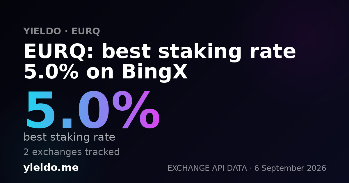 EURQ: best staking rate 5.0% on BingX