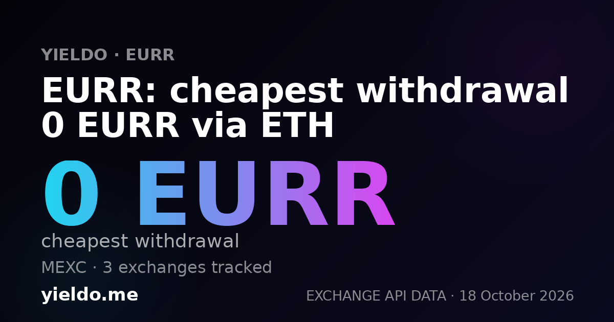 EURR: cheapest withdrawal 0 EURR via ETH