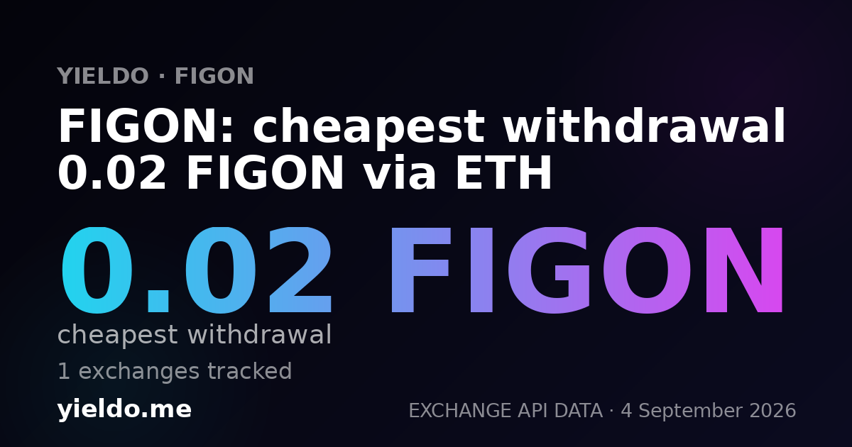 FIGON: cheapest withdrawal 0.02 FIGON via ETH