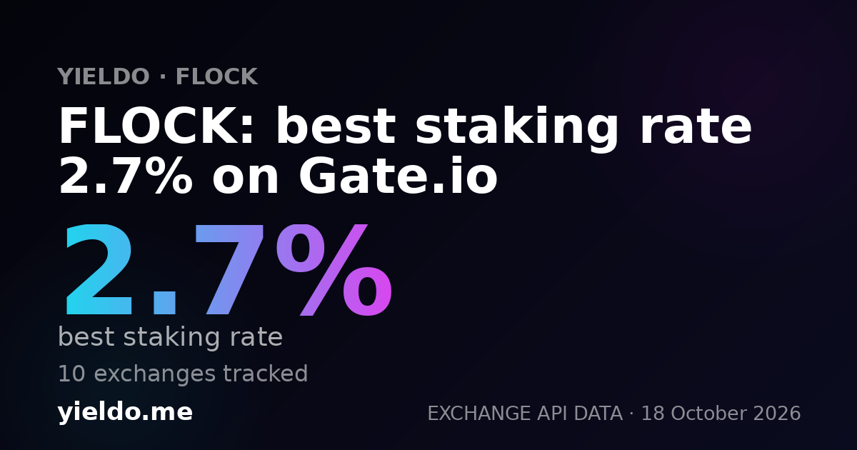 FLOCK: best staking rate 2.7% on Gate.io