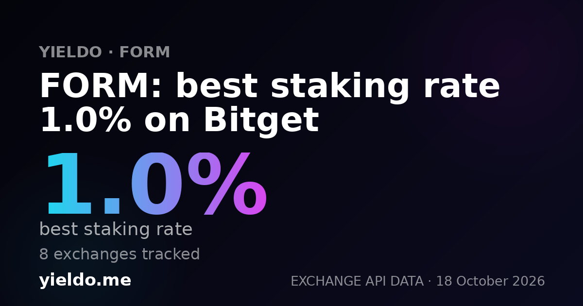 FORM: best staking rate 1.0% on Bitget