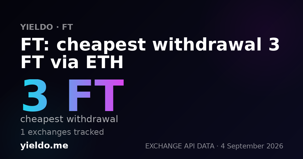 FT: cheapest withdrawal 3 FT via ETH