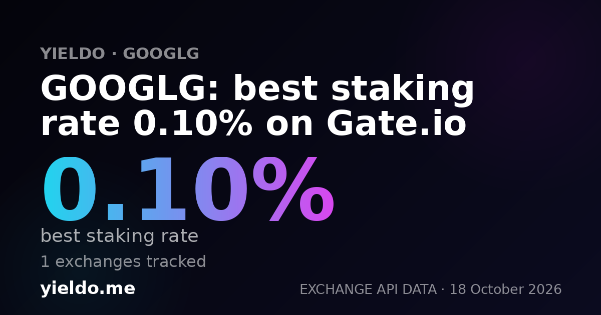 GOOGLG: best staking rate 0.10% on Gate.io