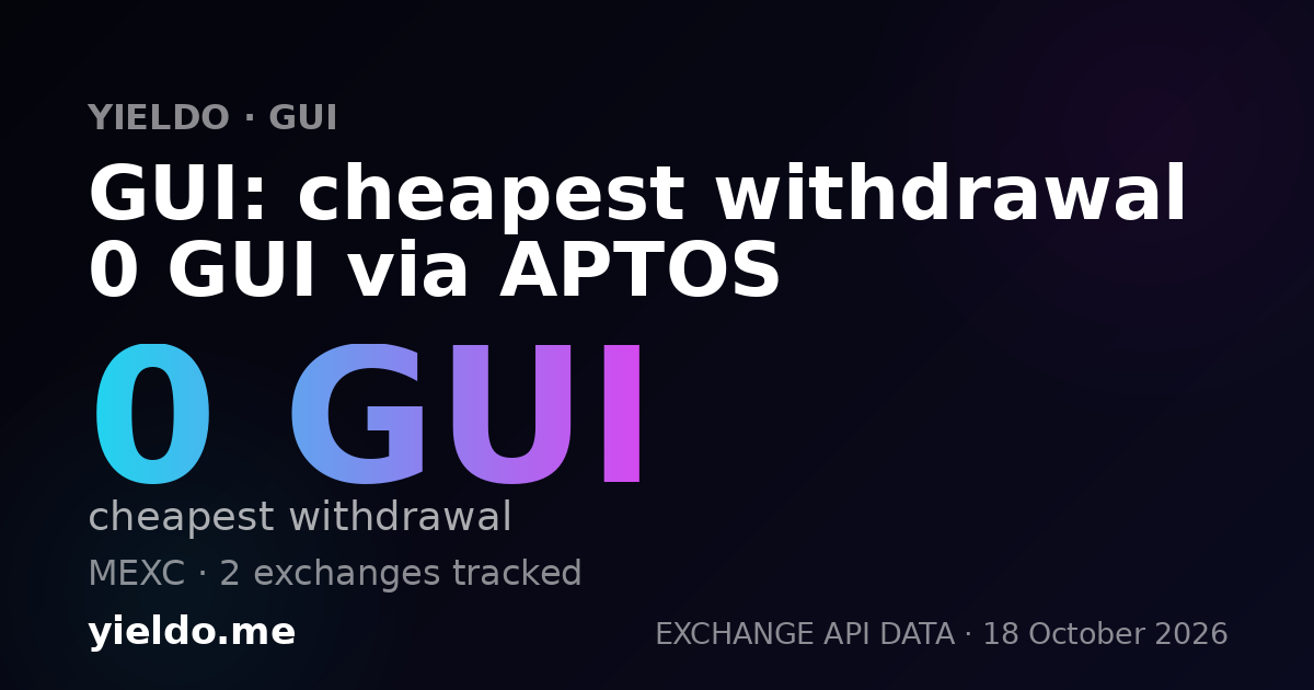 GUI: cheapest withdrawal 0 GUI via APTOS