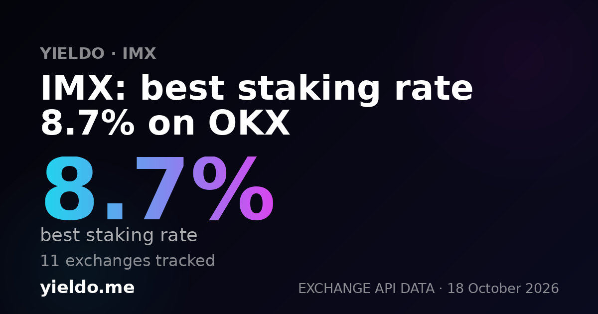 IMX: best staking rate 8.7% on OKX