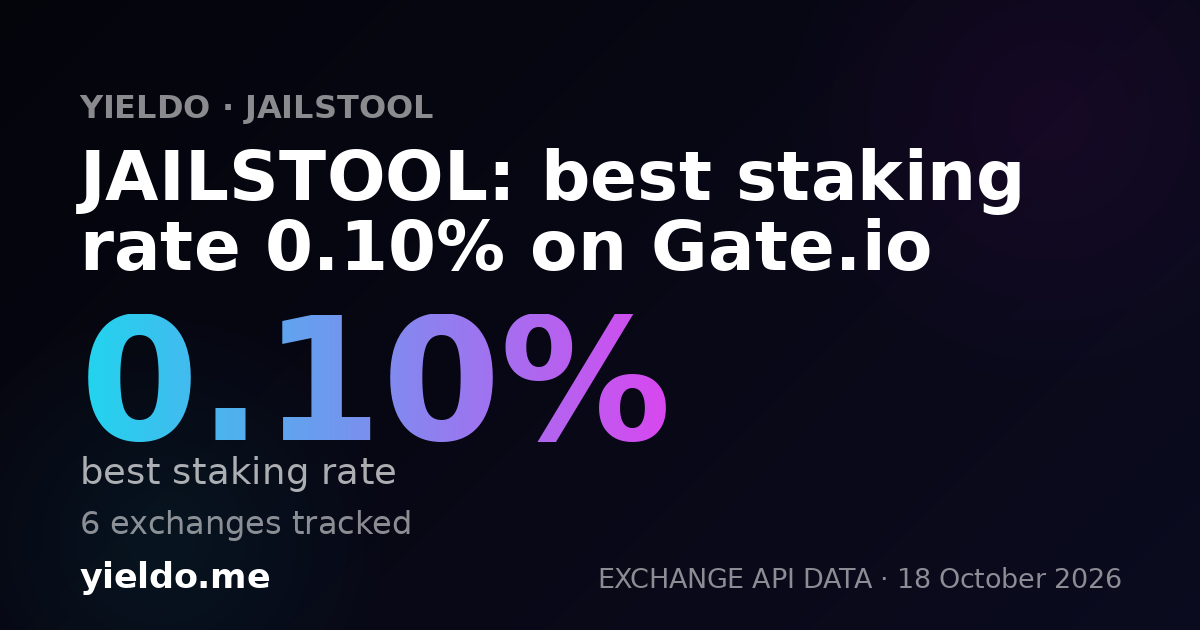 JAILSTOOL: best staking rate 0.10% on Gate.io