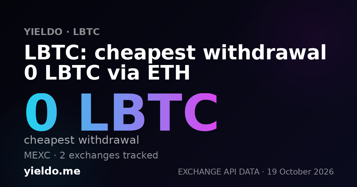 LBTC: cheapest withdrawal 0 LBTC via ETH