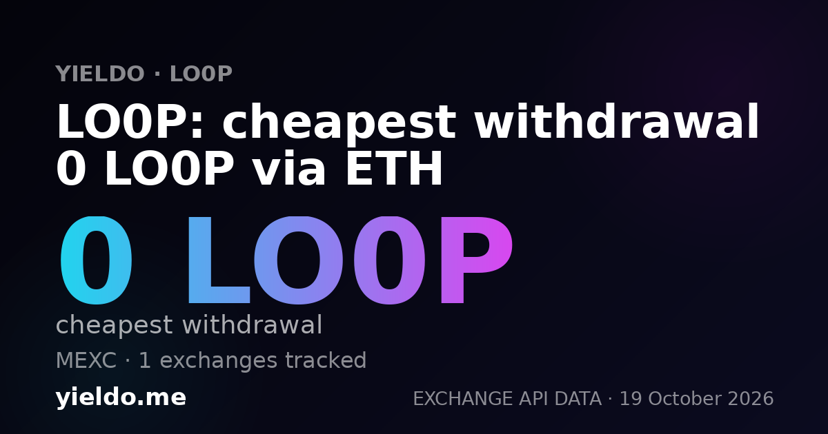 LO0P: cheapest withdrawal 0 LO0P via ETH