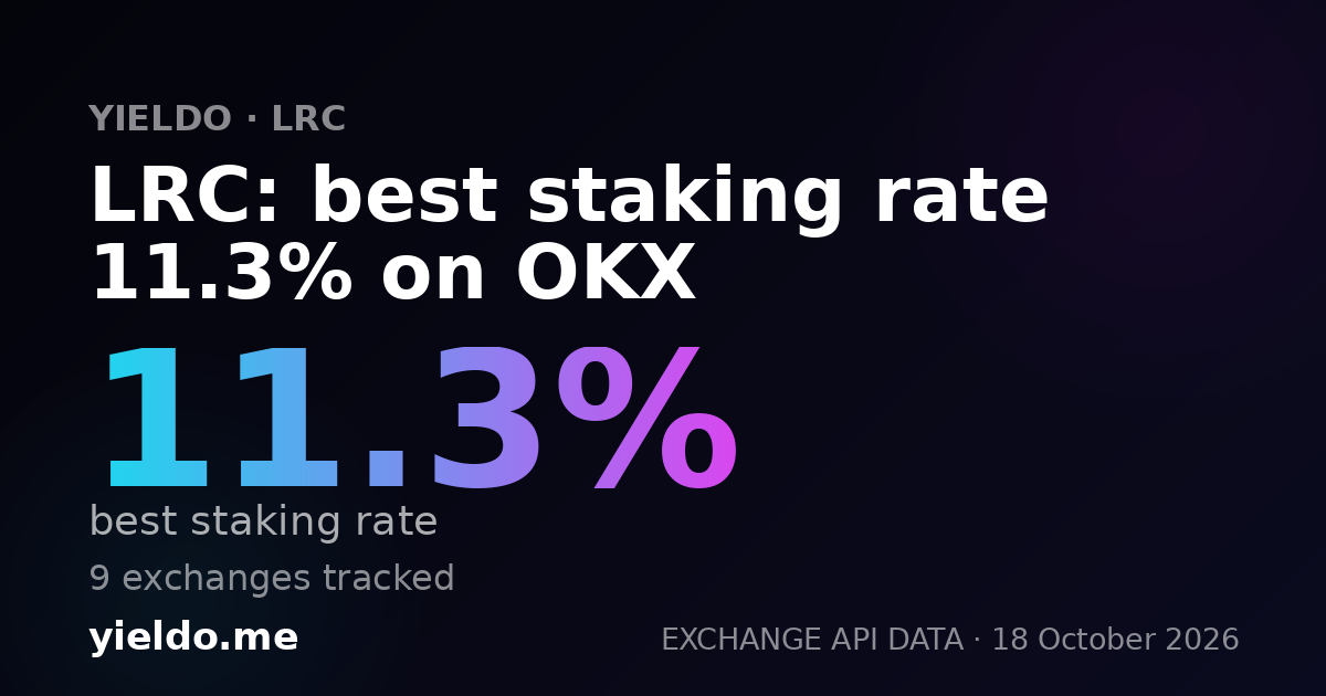 LRC: best staking rate 11.3% on OKX