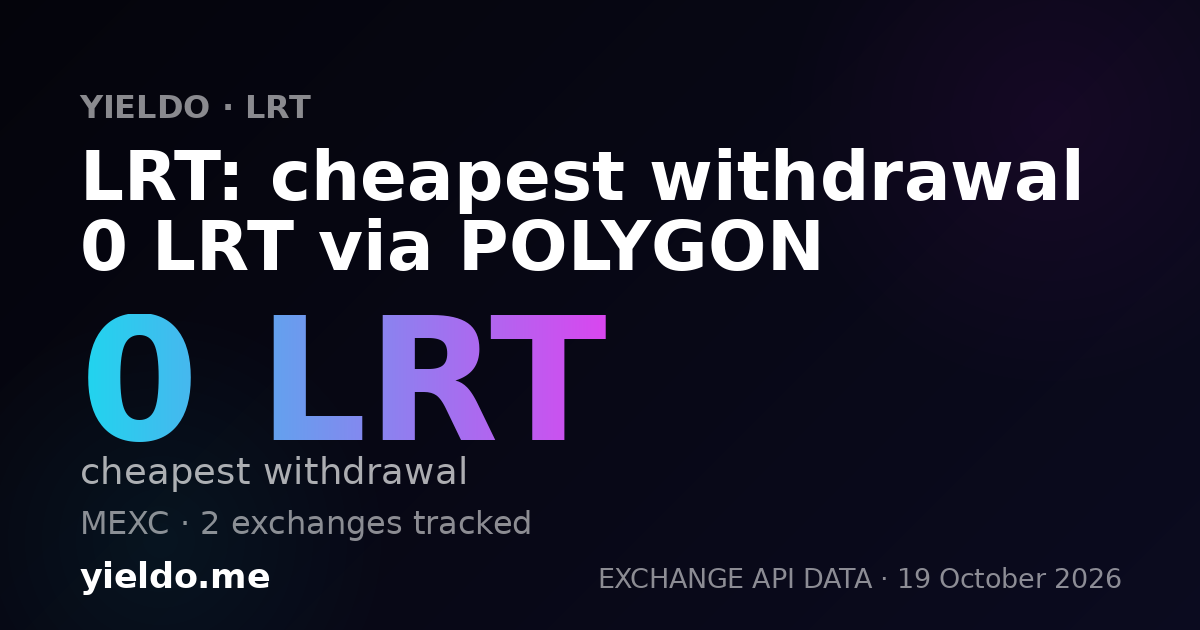LRT: cheapest withdrawal 0 LRT via POLYGON