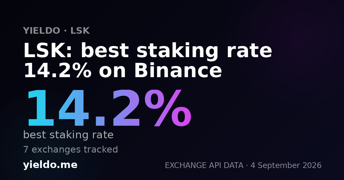 LSK: best staking rate 14.2% on Binance