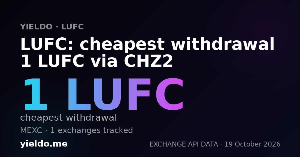 LUFC: cheapest withdrawal 1 LUFC via CHZ2