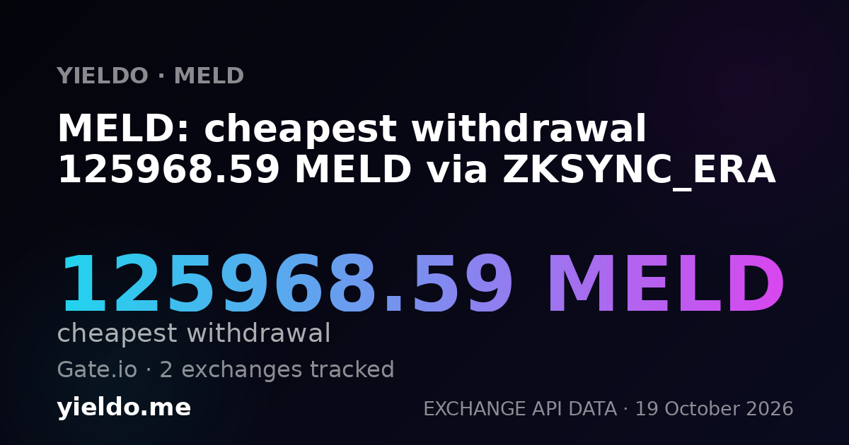 MELD: cheapest withdrawal 125968.59 MELD via ZKSYNC_ERA