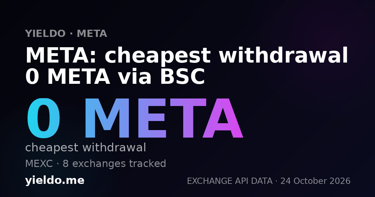 META: cheapest withdrawal 0 META via BSC