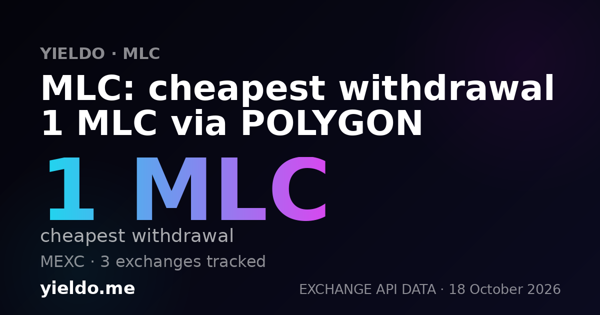 MLC: cheapest withdrawal 1 MLC via POLYGON