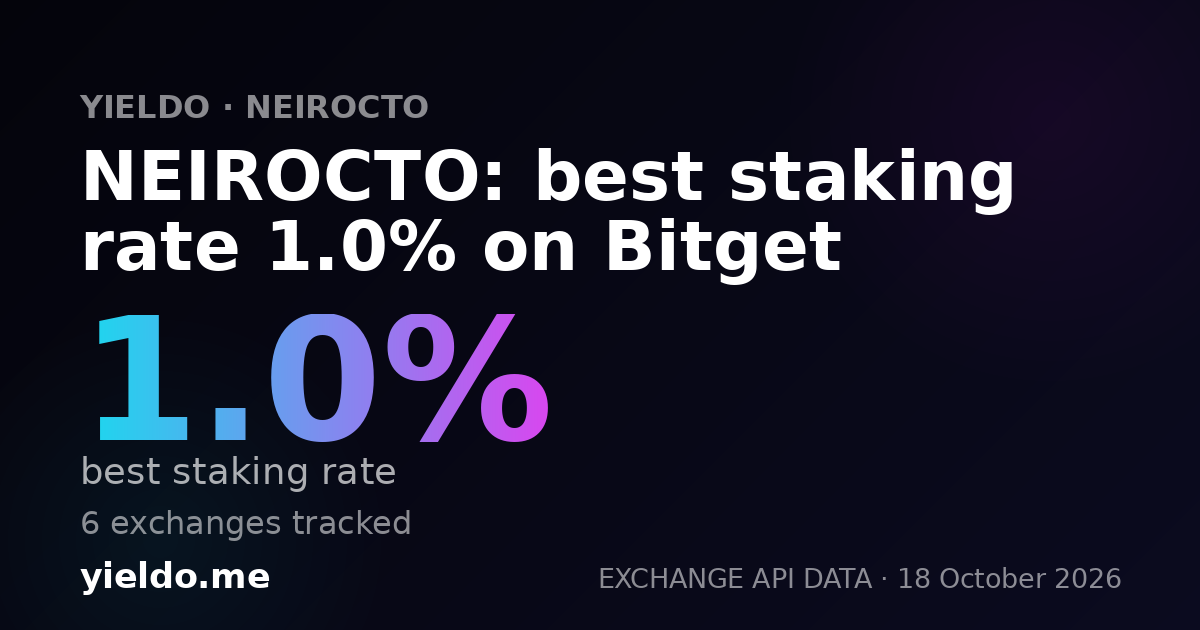 NEIROCTO: best staking rate 1.0% on Bitget