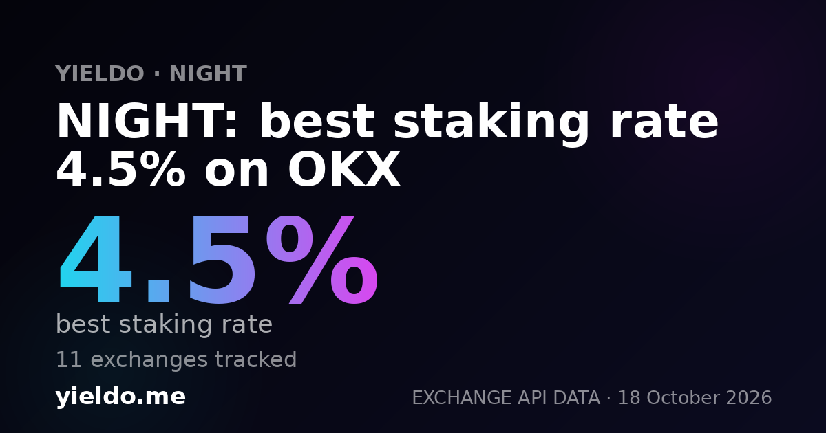NIGHT: best staking rate 4.5% on OKX