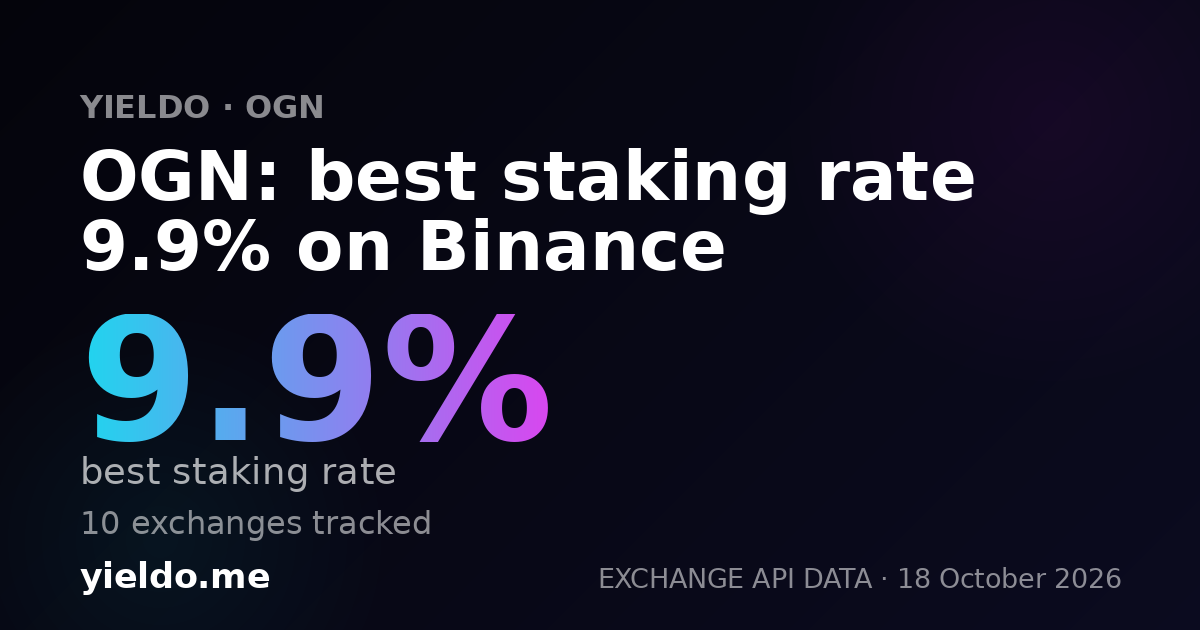 OGN: best staking rate 9.9% on Binance