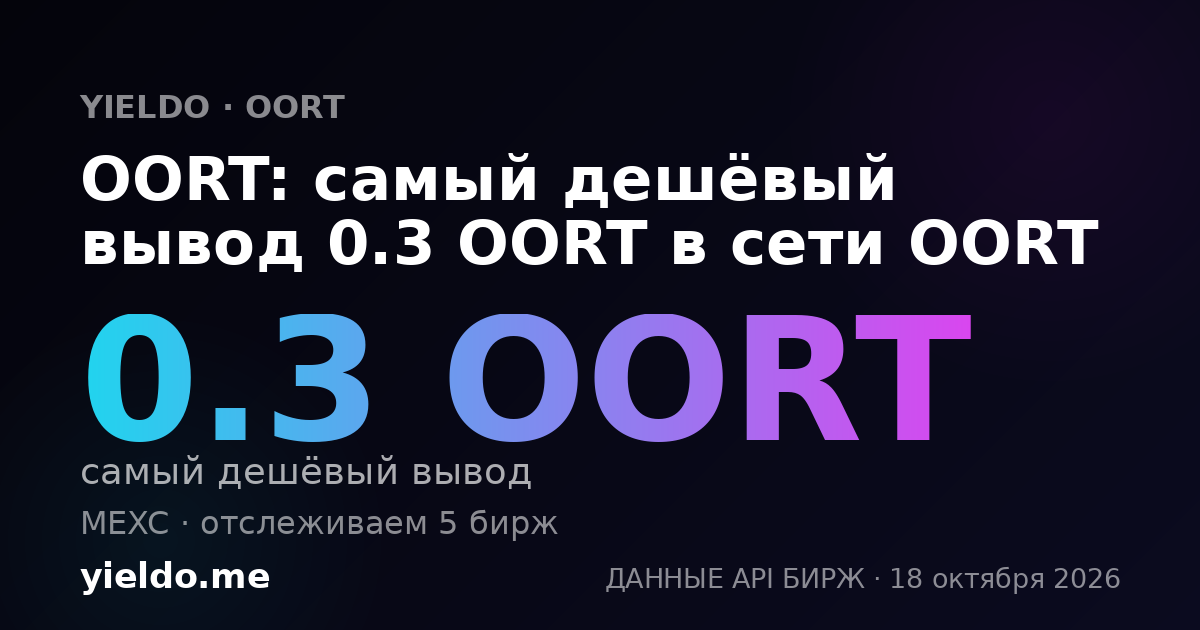 OORT: самый дешёвый вывод 0.3 OORT в сети OORT