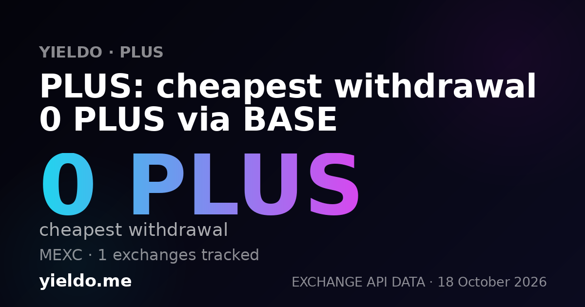 PLUS: cheapest withdrawal 0 PLUS via BASE
