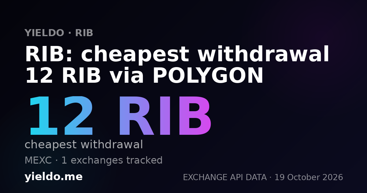 RIB: cheapest withdrawal 12 RIB via POLYGON