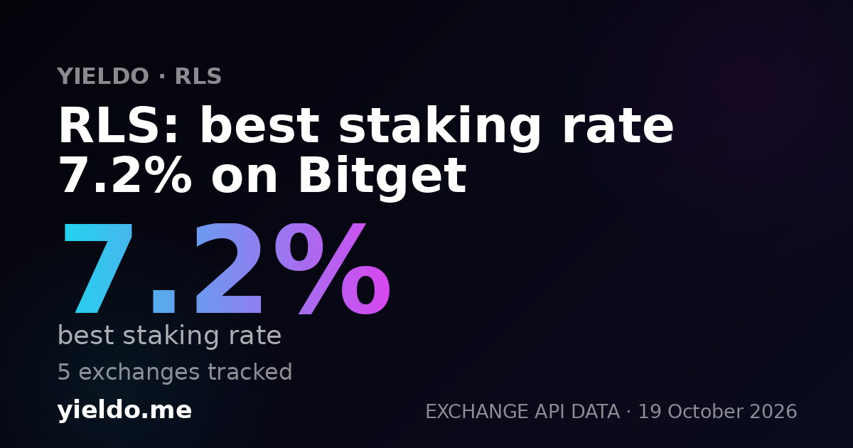RLS: best staking rate 7.2% on Bitget