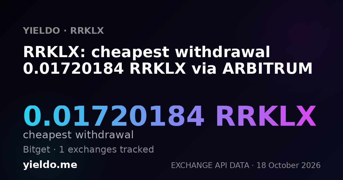 RRKLX: cheapest withdrawal 0.01720184 RRKLX via ARBITRUM