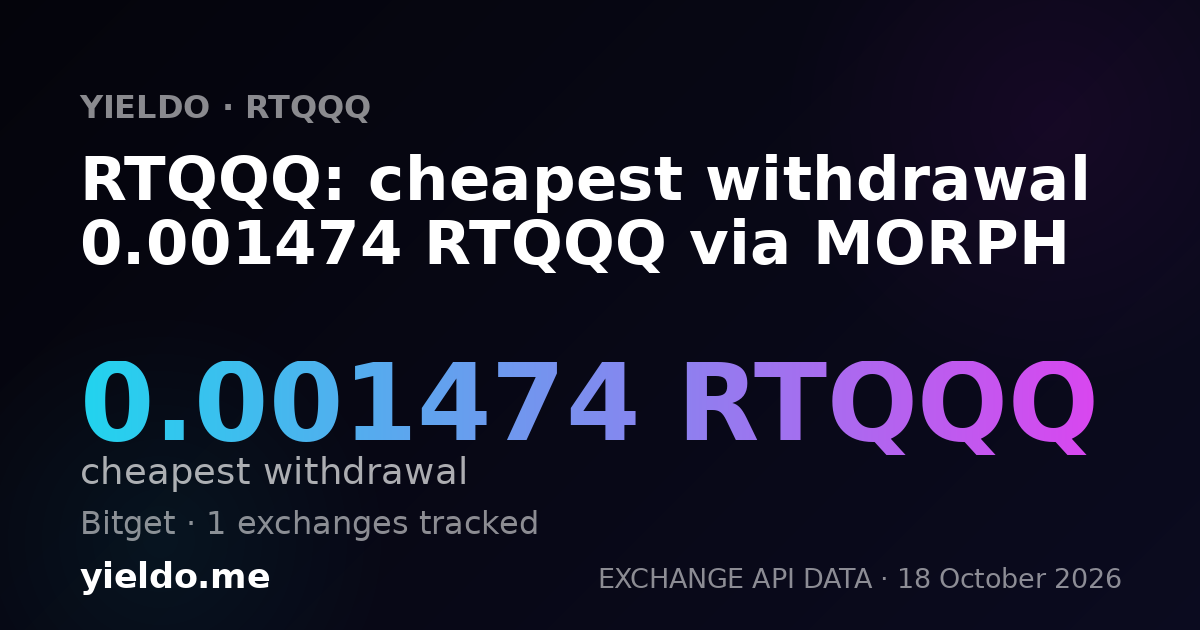 RTQQQ: cheapest withdrawal 0.001474 RTQQQ via MORPH