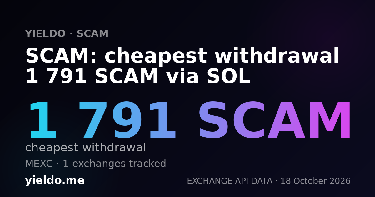 SCAM: cheapest withdrawal 1 791 SCAM via SOL