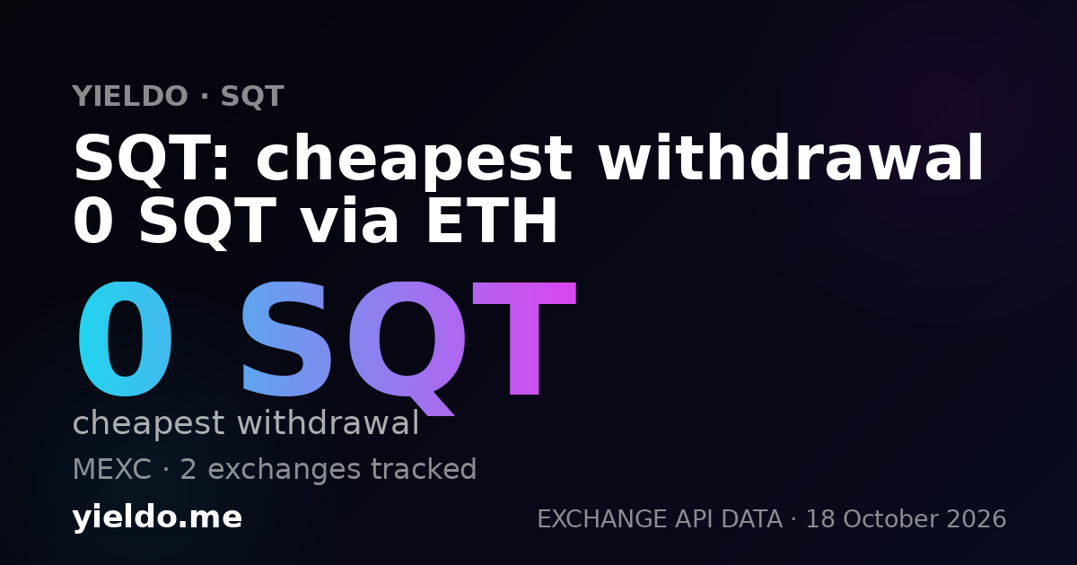 SQT: cheapest withdrawal 0 SQT via ETH