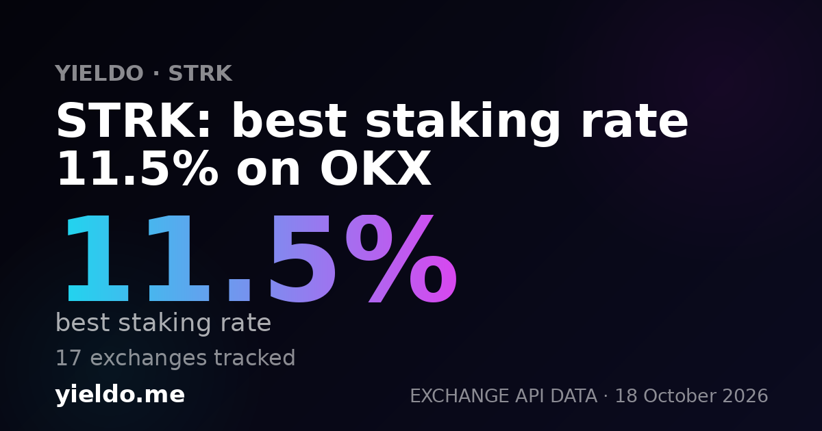 STRK: best staking rate 11.5% on OKX