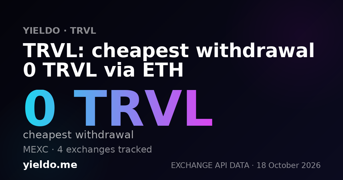 TRVL: cheapest withdrawal 0 TRVL via ETH