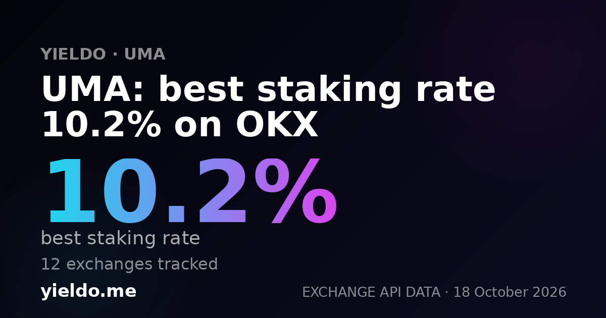 UMA: best staking rate 10.2% on OKX
