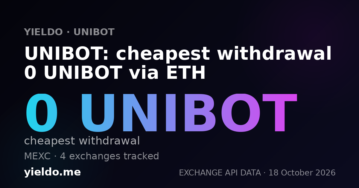 UNIBOT: cheapest withdrawal 0 UNIBOT via ETH