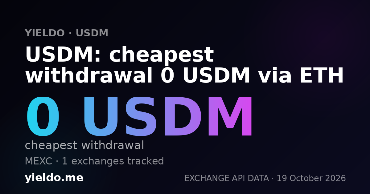 USDM: cheapest withdrawal 0 USDM via ETH