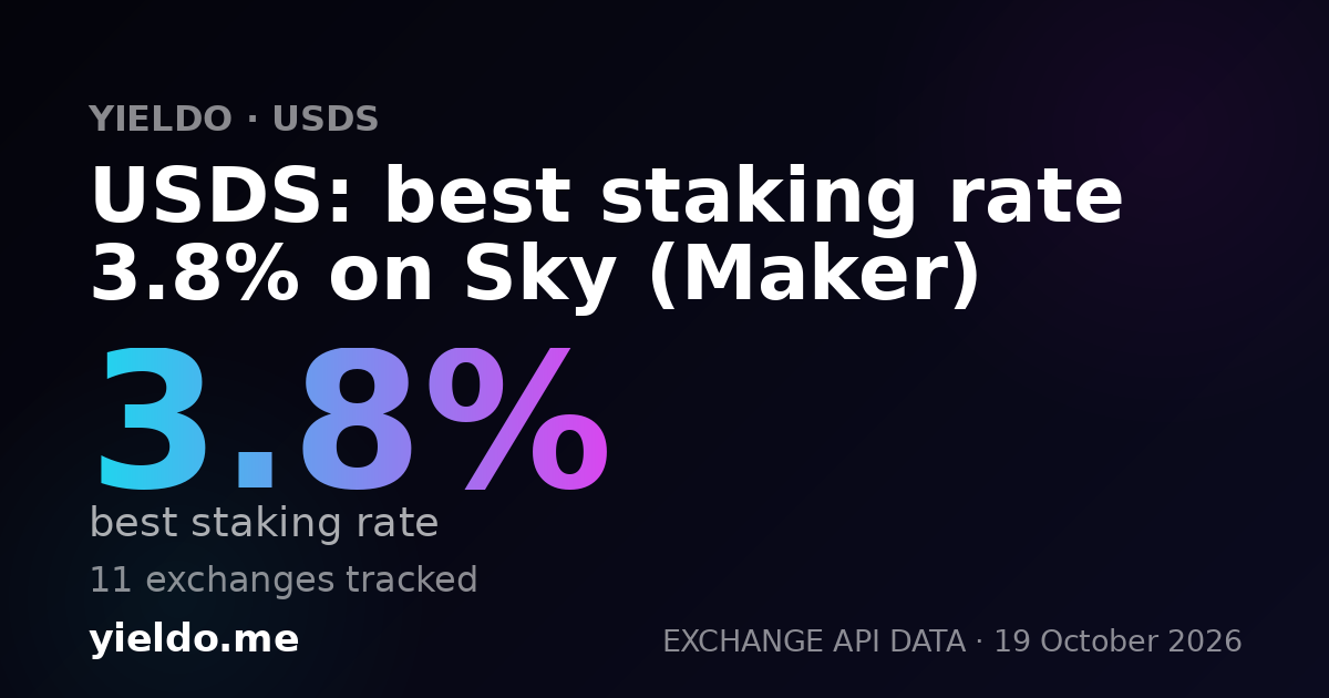 USDS: best staking rate 3.8% on Sky (Maker)