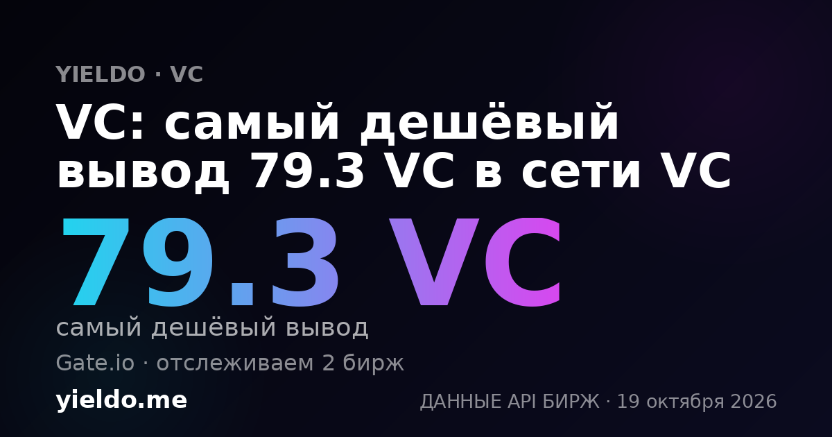 VC: самый дешёвый вывод 79.3 VC в сети VC