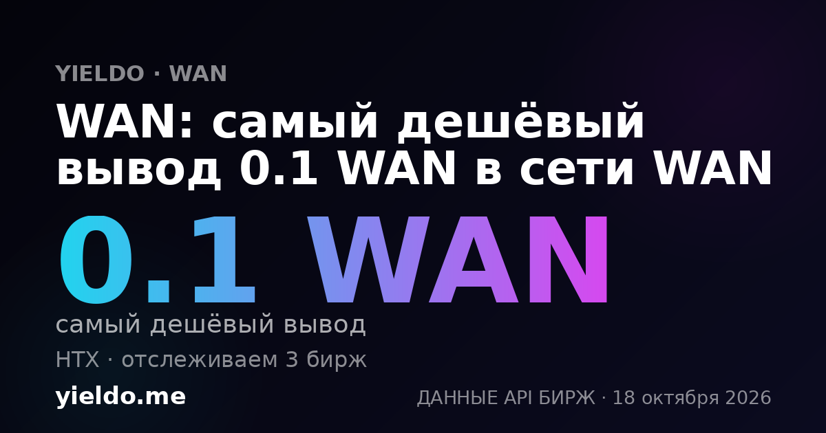 WAN: самый дешёвый вывод 0.1 WAN в сети WAN